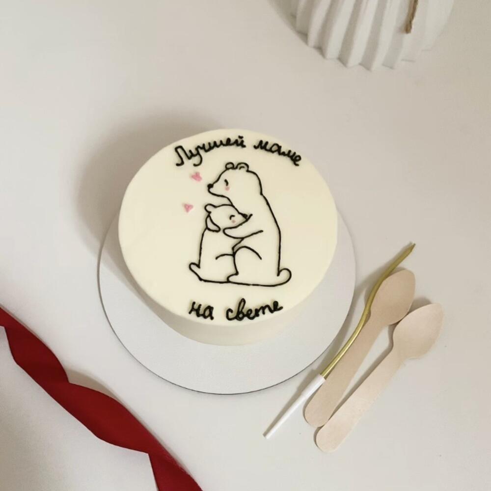 Бенто торт лучшей маме на свете, бенто торт подарок маме, бенто торт на день рождения