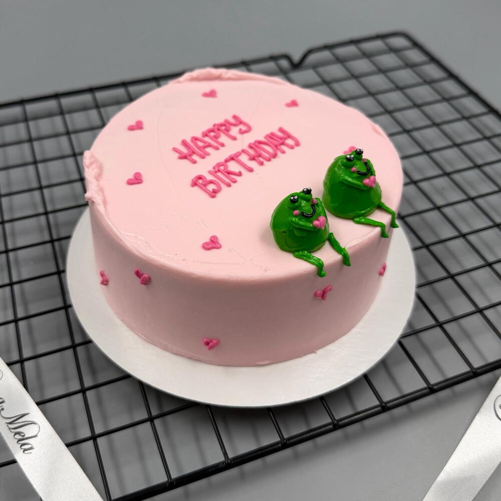 Бенто торт лягушки объёмные на день рождения