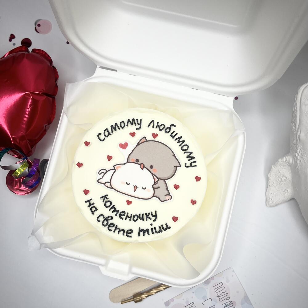 Бенто торт Любимому котеночку к 14 февраля