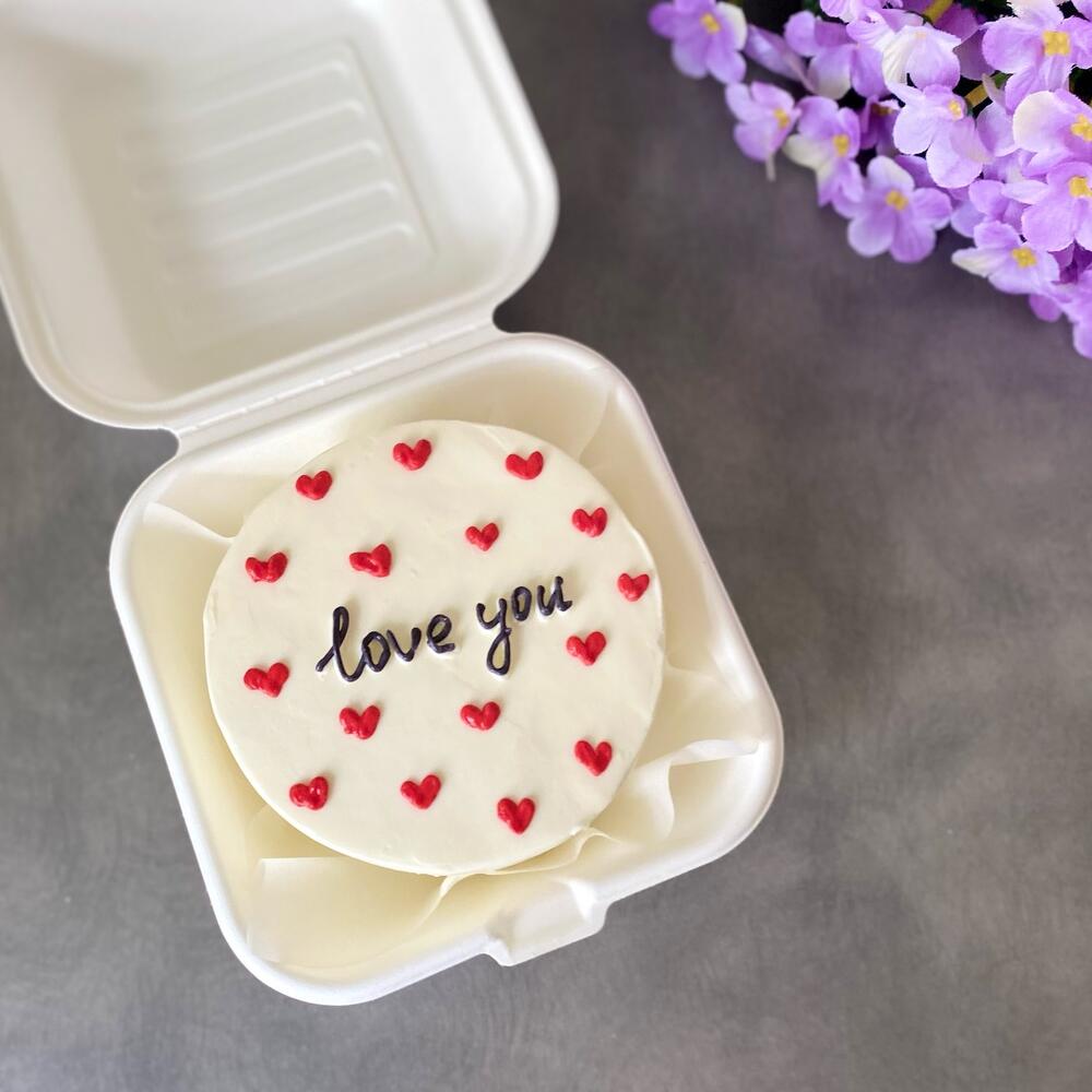 Бенто торт любимому «love you» на день влюблённых