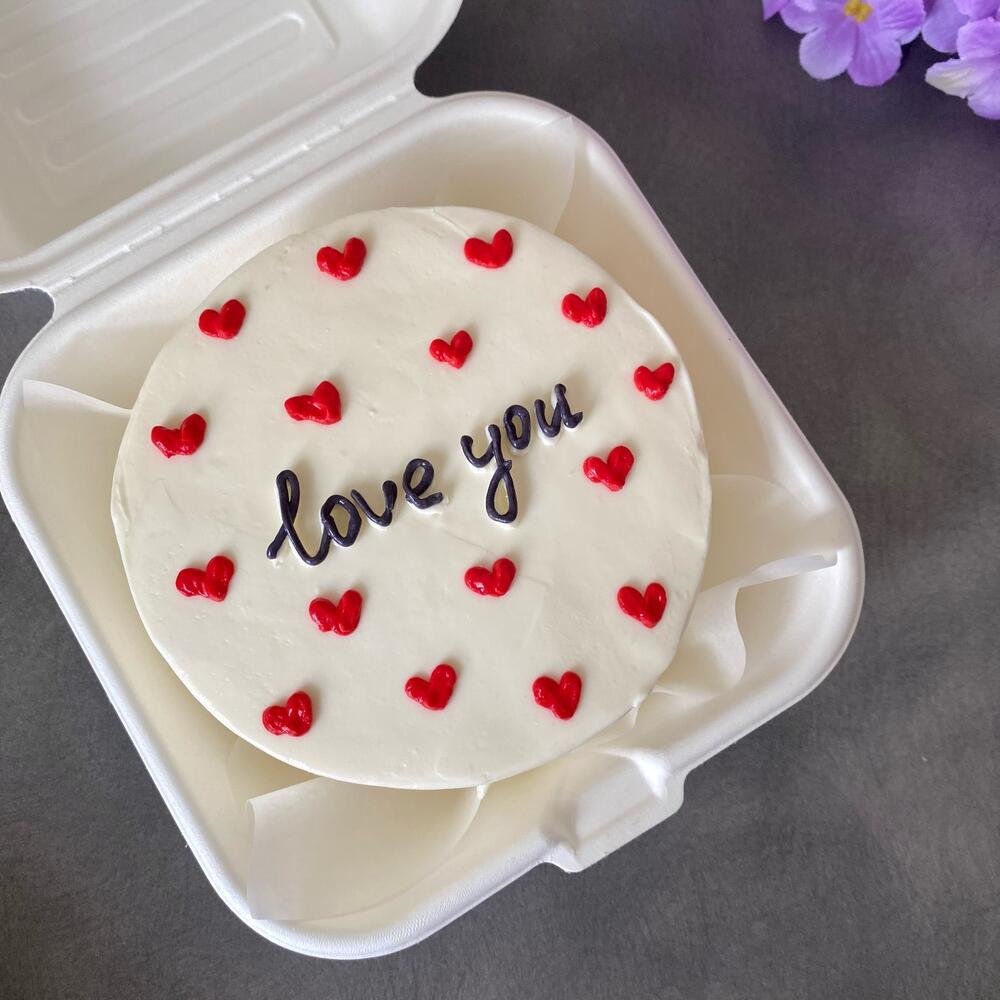 Бенто торт любимому «love you» на день влюблённых