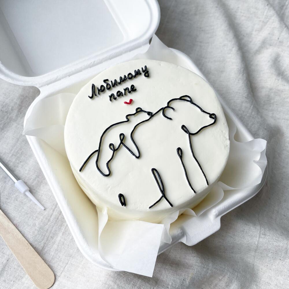 Бенто торт любимому папе с мишками