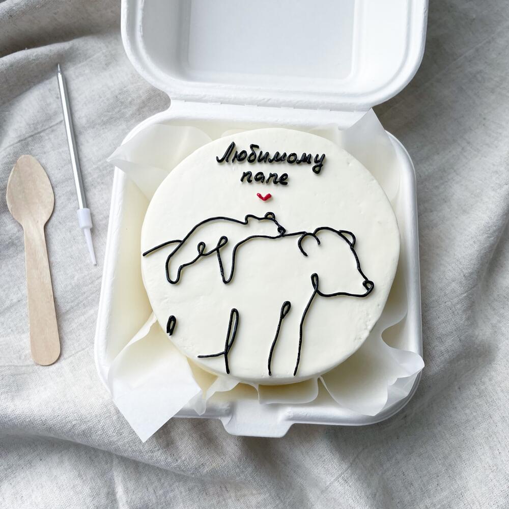 Бенто торт любимому папе с мишками