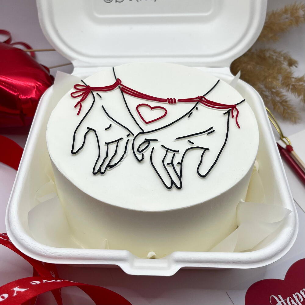 Бенто торт любимому парню / мужу, девушке, жене на годовщину, 14 февраля, день влюбленных XL 700гр