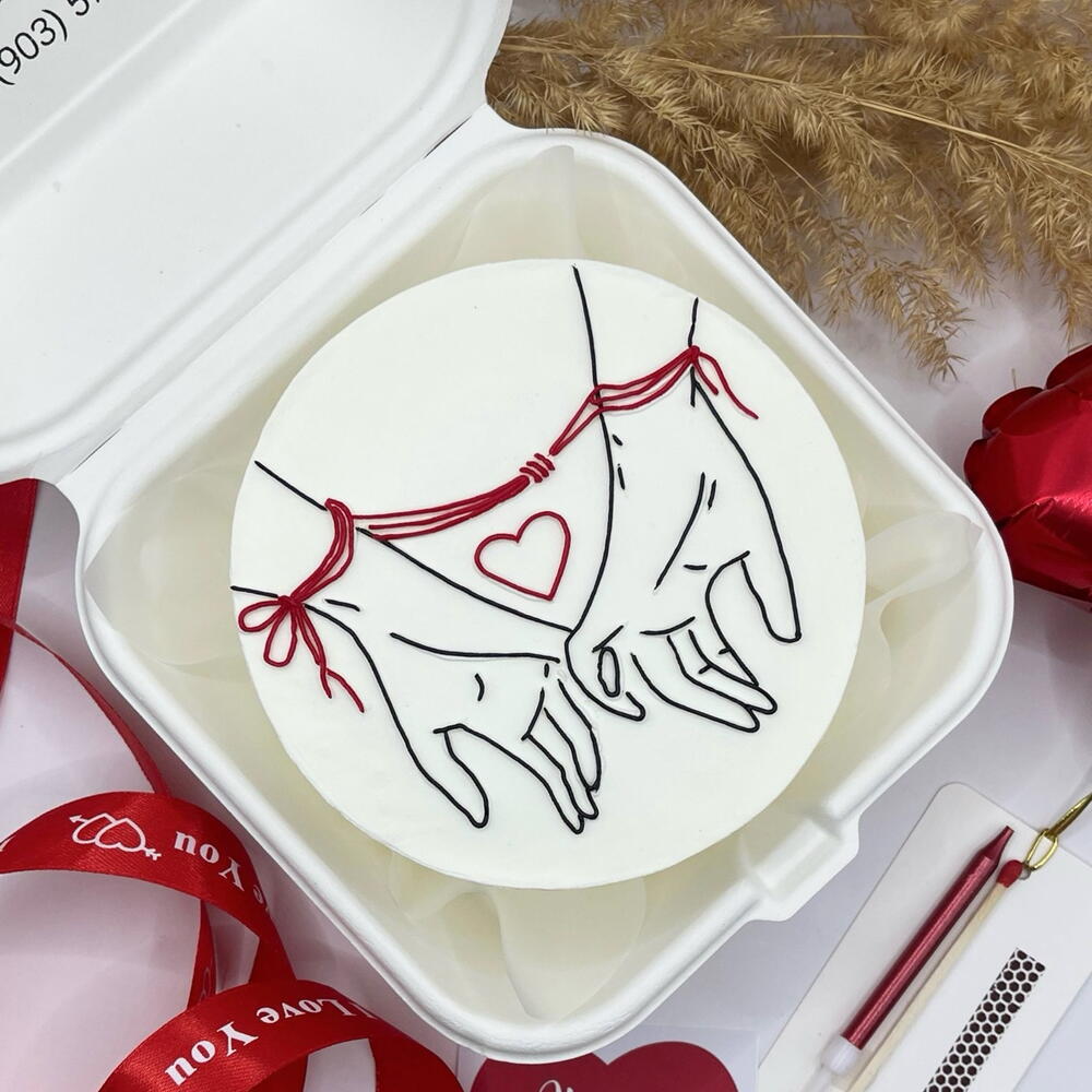 Бенто торт любимому парню / мужу, девушке, жене на годовщину, 14 февраля, день влюбленных XL 700гр