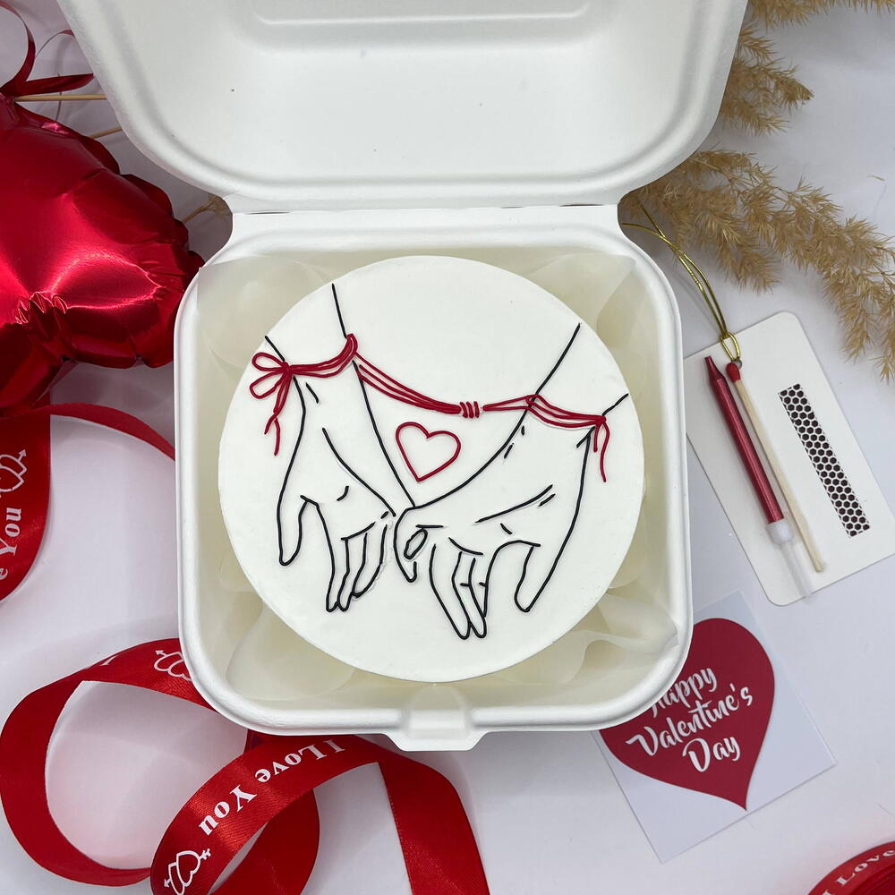 Бенто торт любимому парню / мужу, девушке, жене на годовщину, 14 февраля, день влюбленных XL 700гр