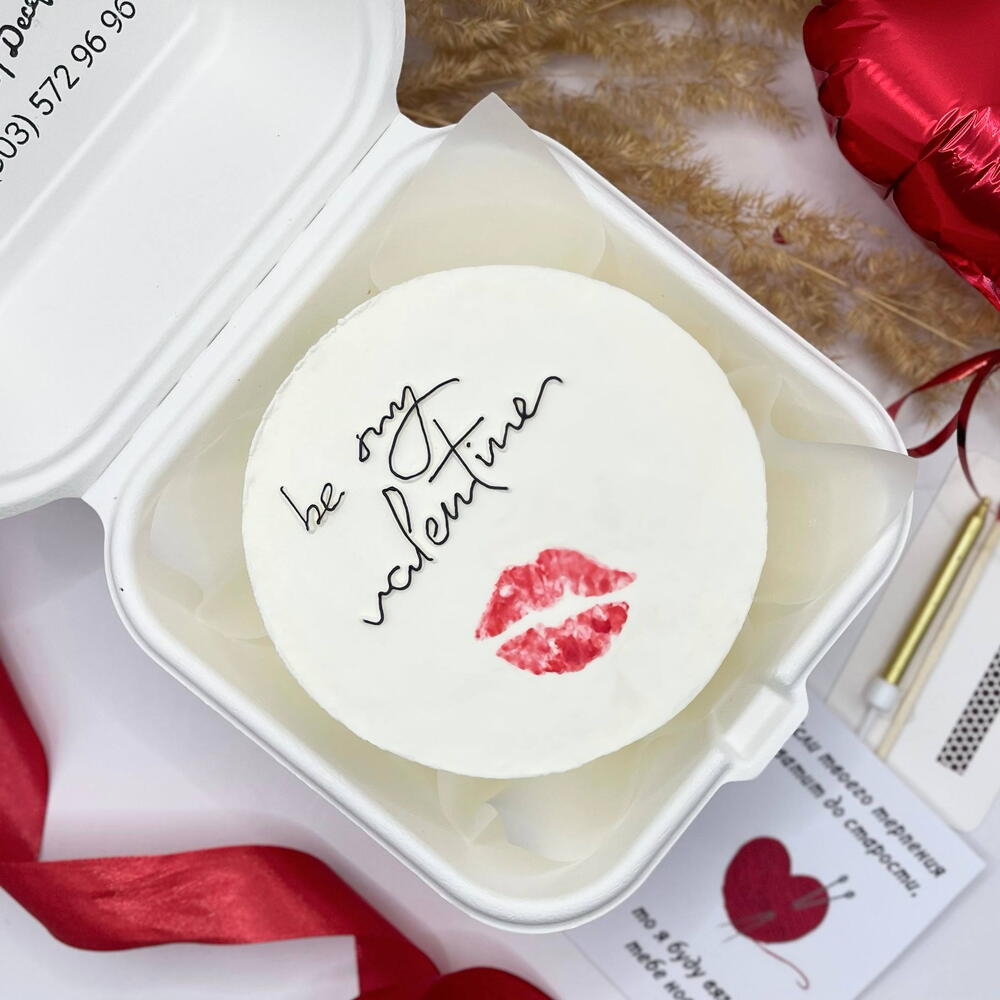 Бенто торт любимому парню / мужу, на 14 февраля, день влюбленных XL 700гр