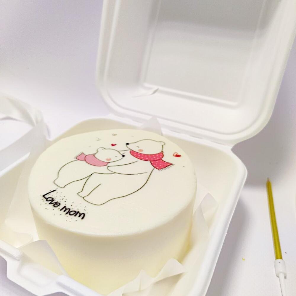 Бенто торт любимой маме с милами мишками