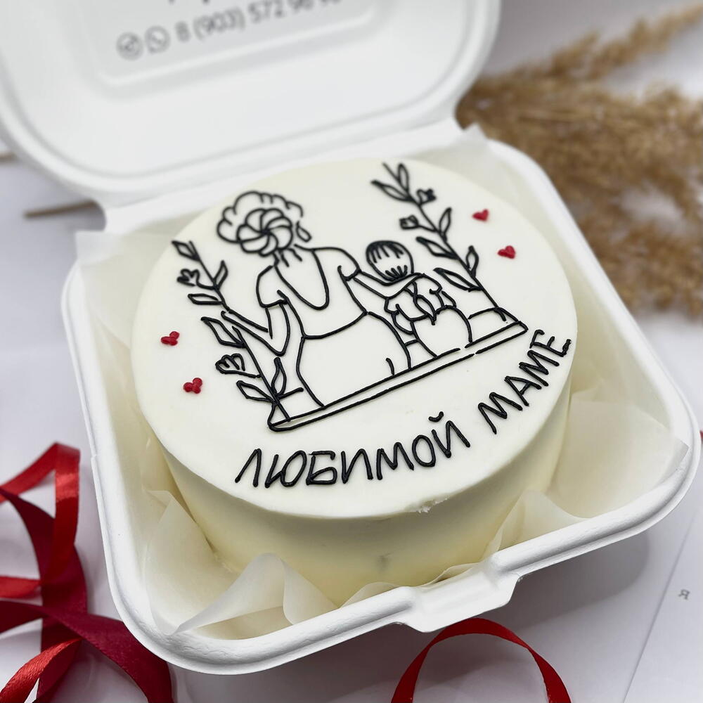 Бенто торт "Любимой маме" XL 700гр