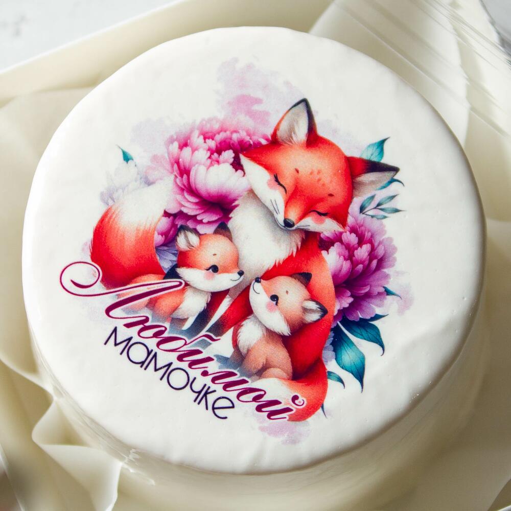 Бенто торт "Любимой мамочке" с личисками