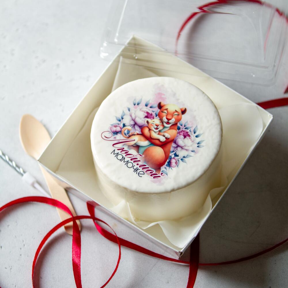 Бенто торт "Любимой мамочке" со львами