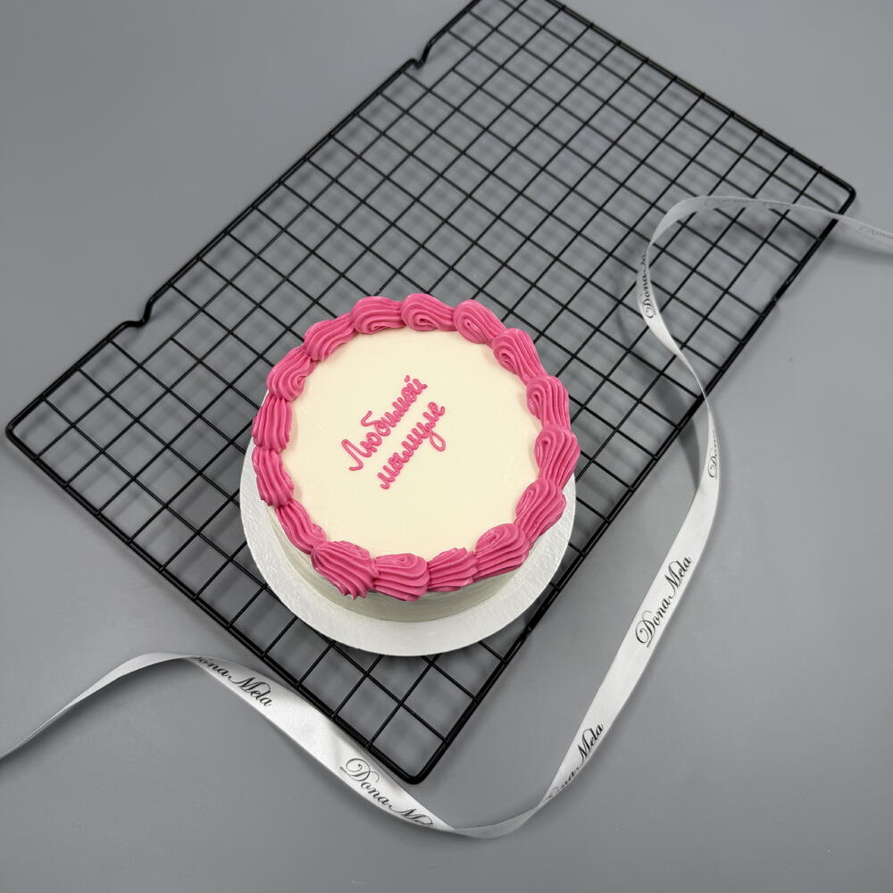 Бенто торт любимой мамуле с розовым краем