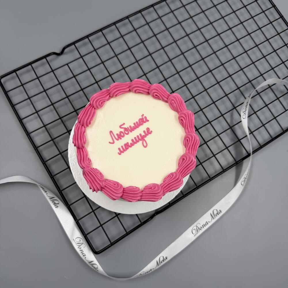 Бенто торт любимой мамуле с розовым краем