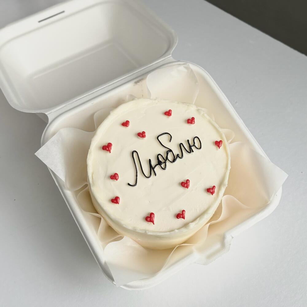 Бенто торт Люблю на 14 февраля. День Святого Валентина