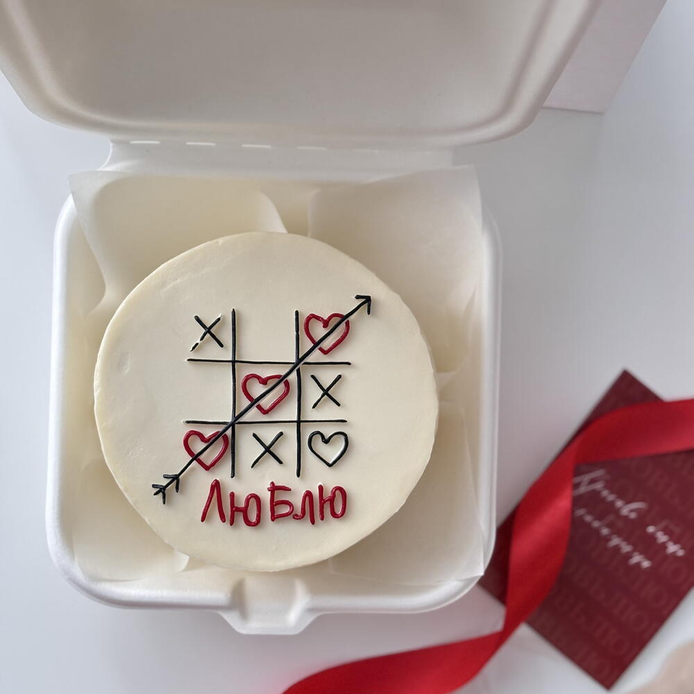 Бенто-торт «Люблю» на День Святого Валентина, день влюбленных