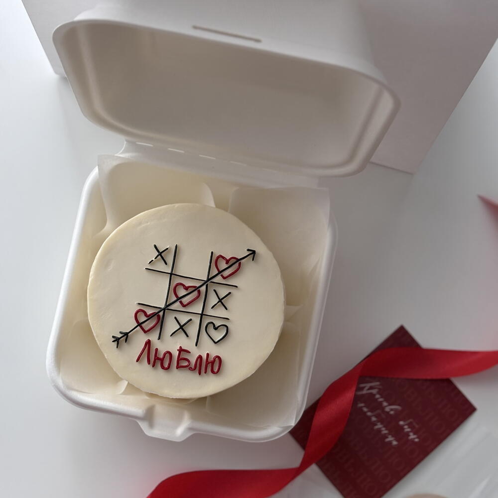 Бенто-торт «Люблю» на День Святого Валентина, день влюбленных