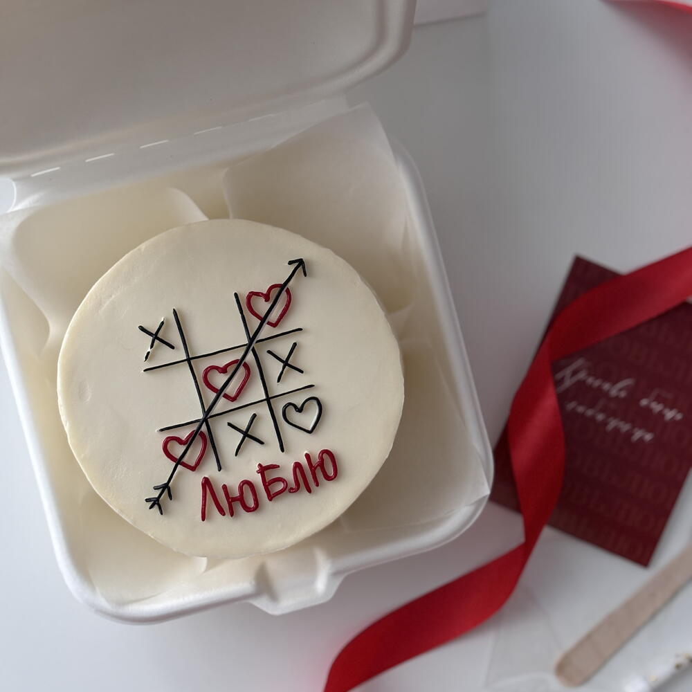 Бенто-торт «Люблю» на День Святого Валентина, день влюбленных