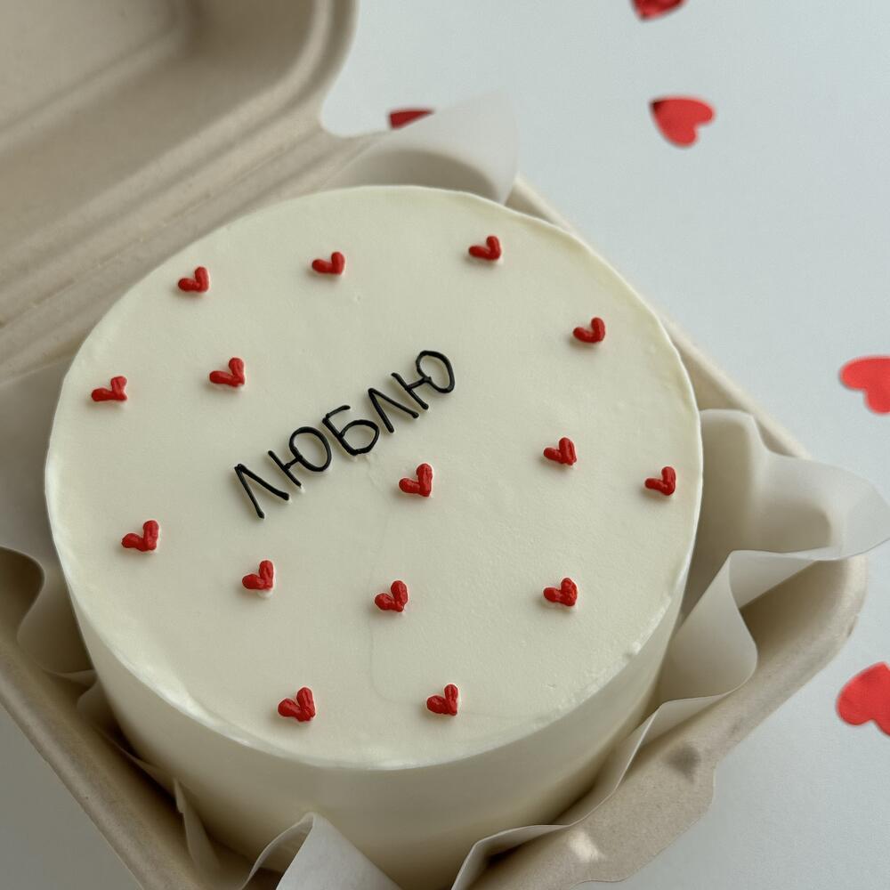 Бенто торт Люблю на День влюбленных