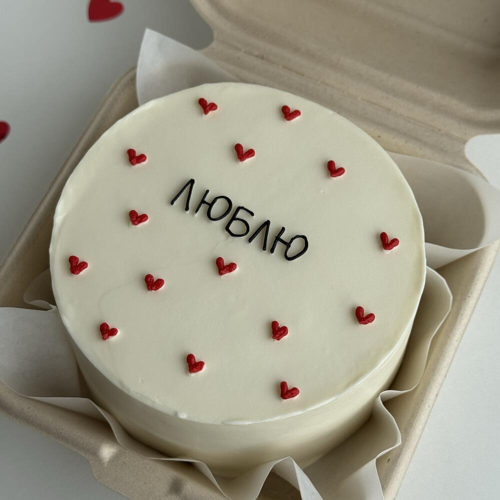 Бенто торт Люблю на День влюбленных