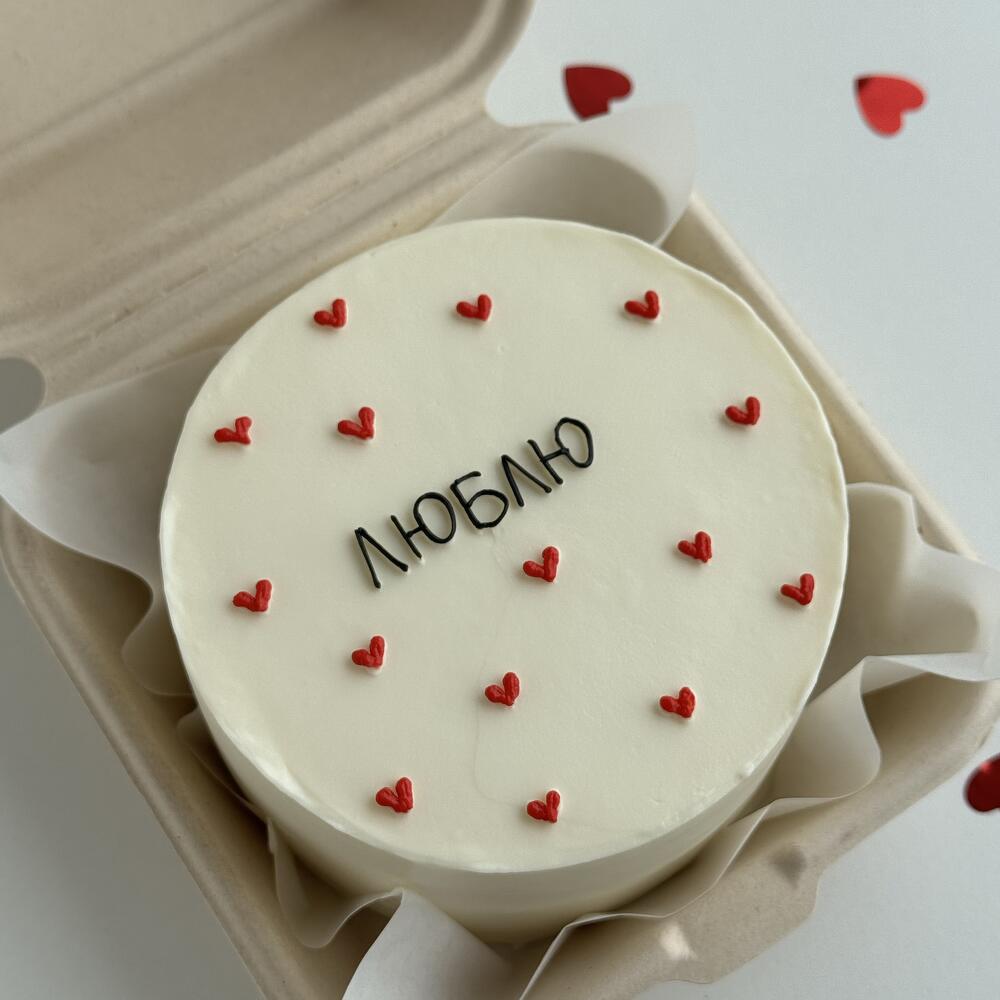 Бенто торт Люблю на День влюбленных
