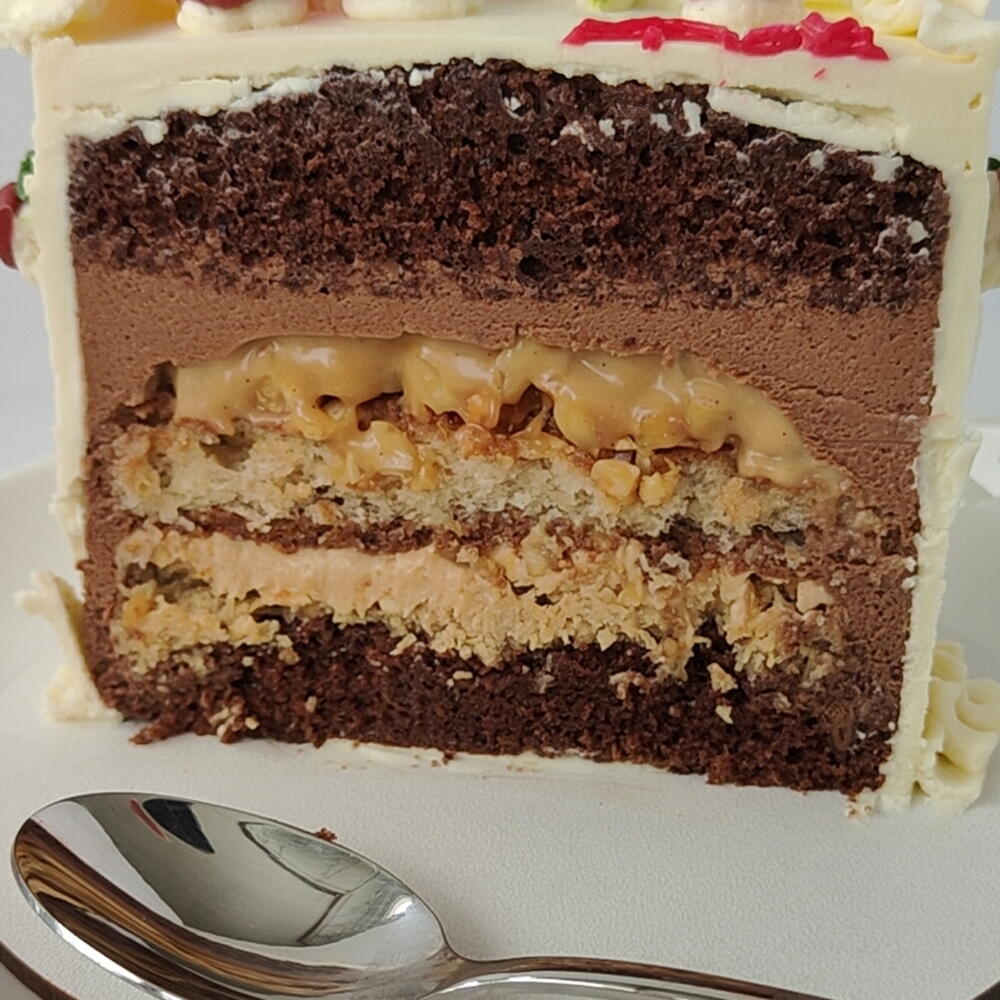 Бенто торт "Люблю нимагу" с котом на 14 февраля