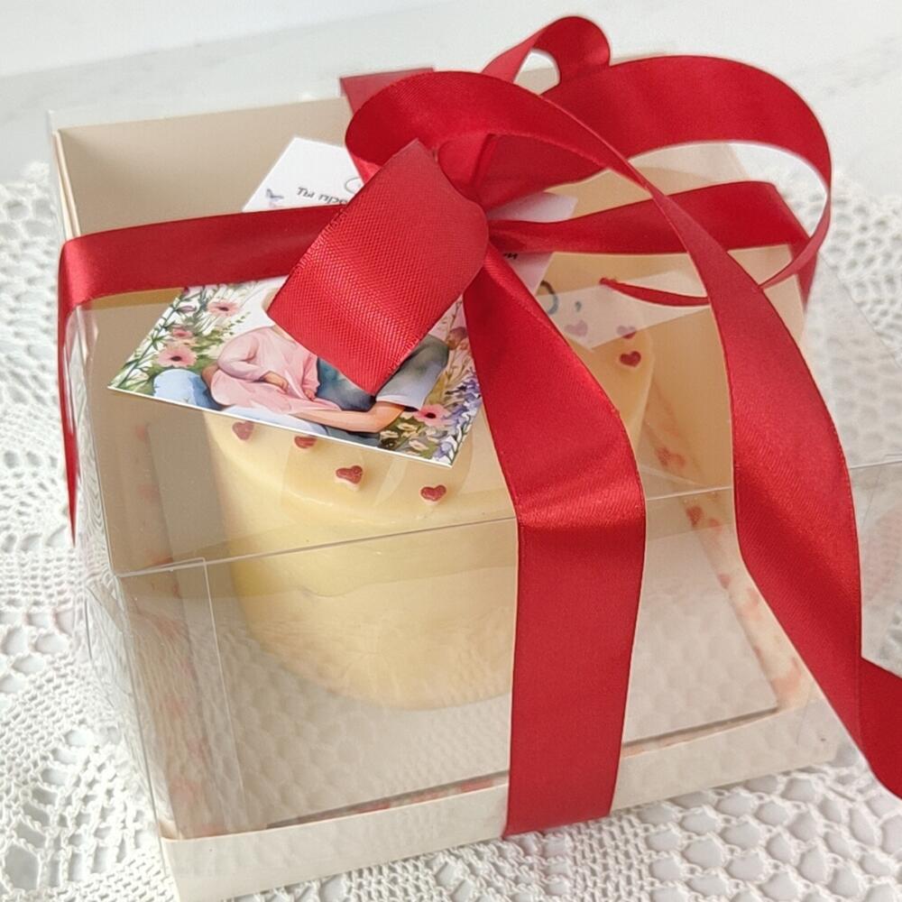 Бенто торт "Люблю нимагу" с котом на 14 февраля