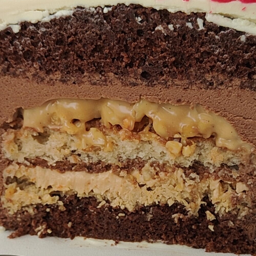 Бенто-торт Люблю "рюши и красные бантики" девушке/жене/маме