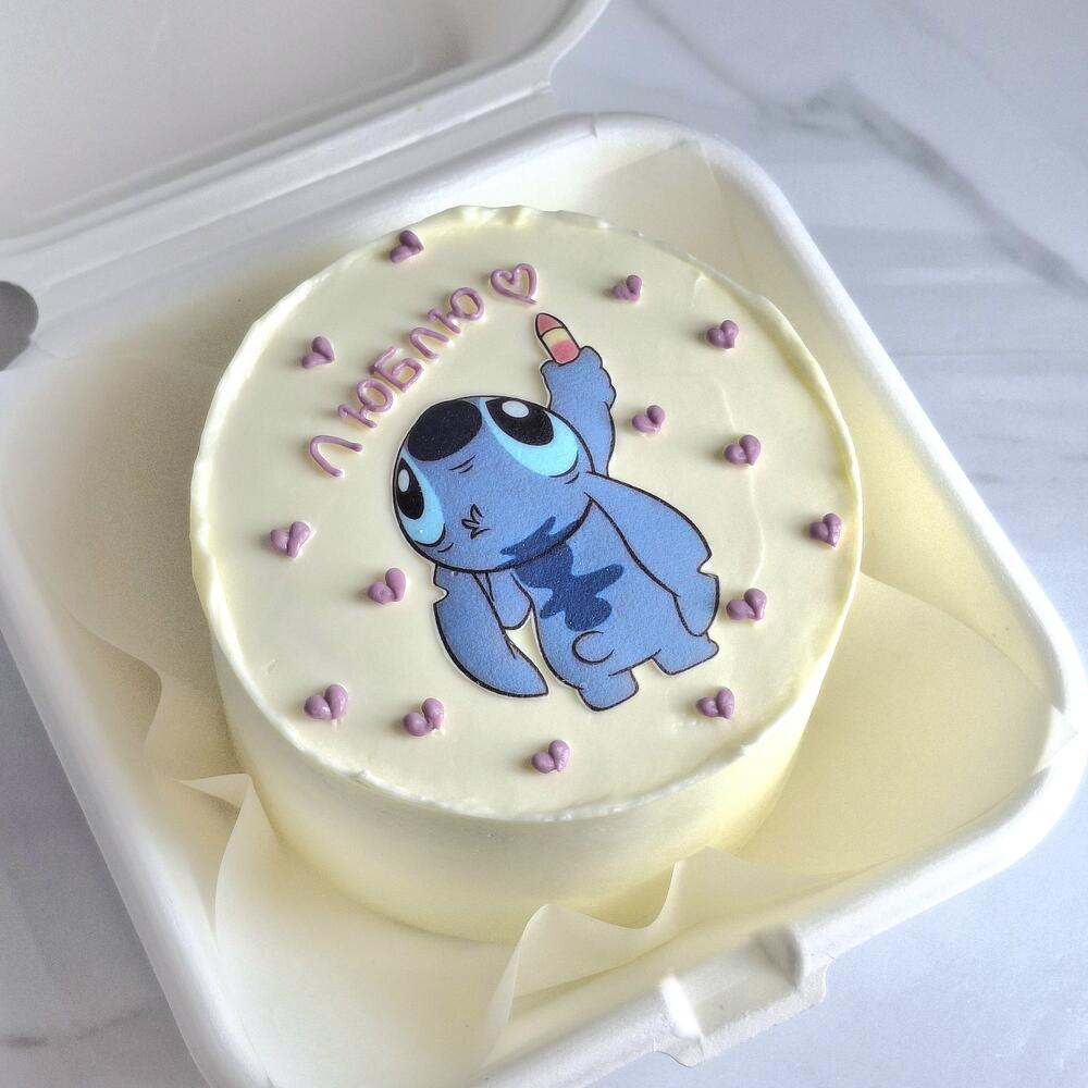 Бенто торт "Люблю" со стичем в подарок девушке, жене, подруге, парню, мужу