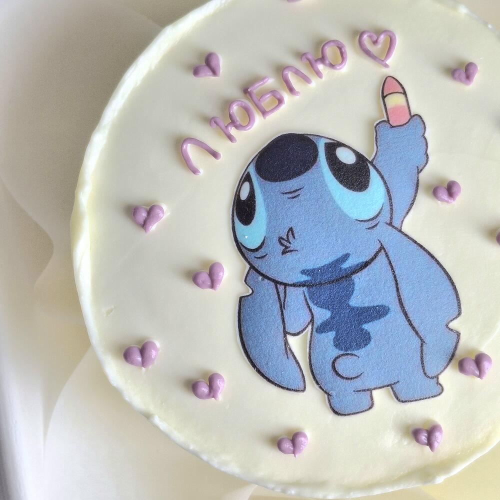 Бенто торт "Люблю" со стичем в подарок девушке, жене, подруге, парню, мужу