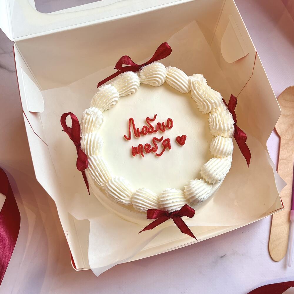 Бенто торт «люблю тебя» для любимого/любимой/мужа/жена на 14 февраля