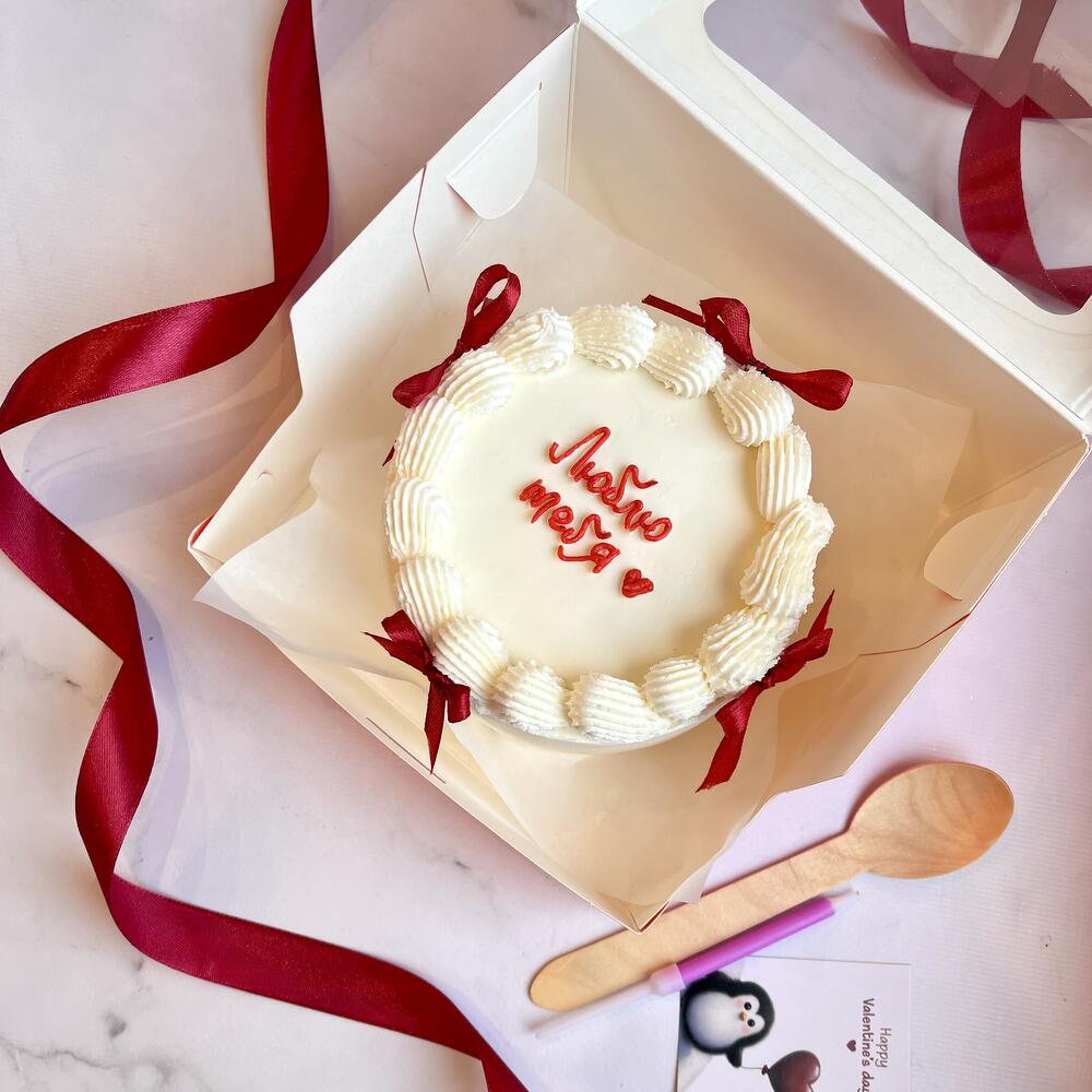 Бенто торт «люблю тебя» для любимого/любимой/мужа/жена на 14 февраля