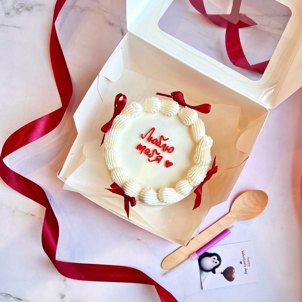 Бенто торт «люблю тебя» для любимого/любимой/мужа/жена на 14 февраля