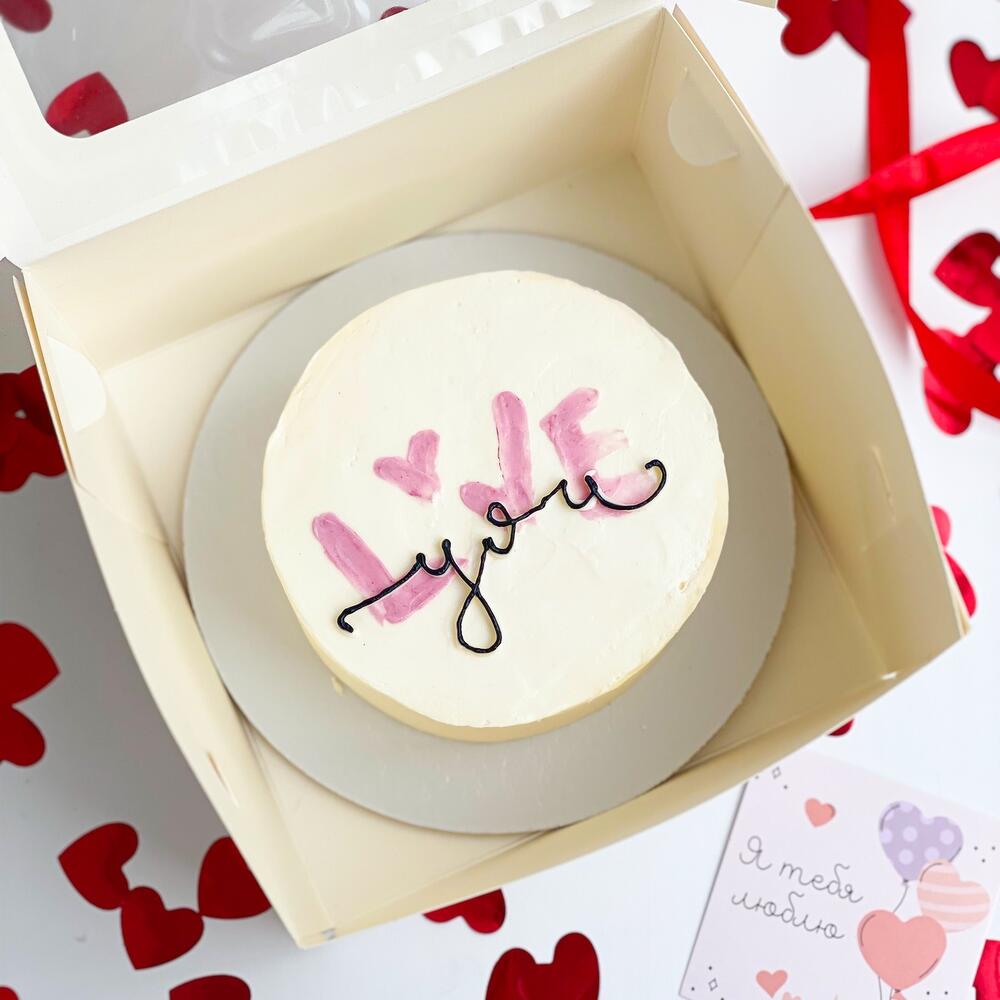 Бенто торт "Люблю тебя" для второй половинки 500 гр
