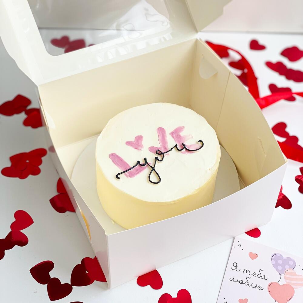 Бенто торт "Люблю тебя" для второй половинки 500 гр