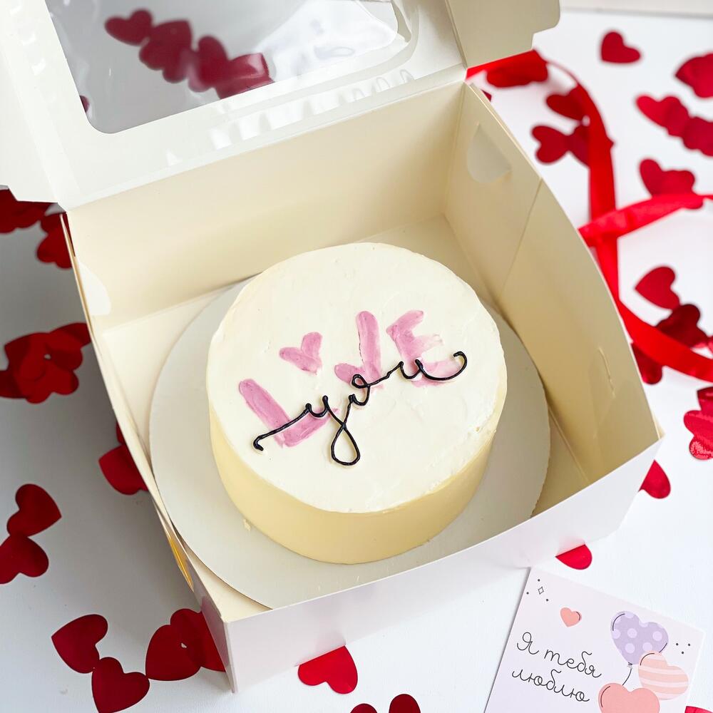 Бенто торт "Люблю тебя" для второй половинки 500 гр