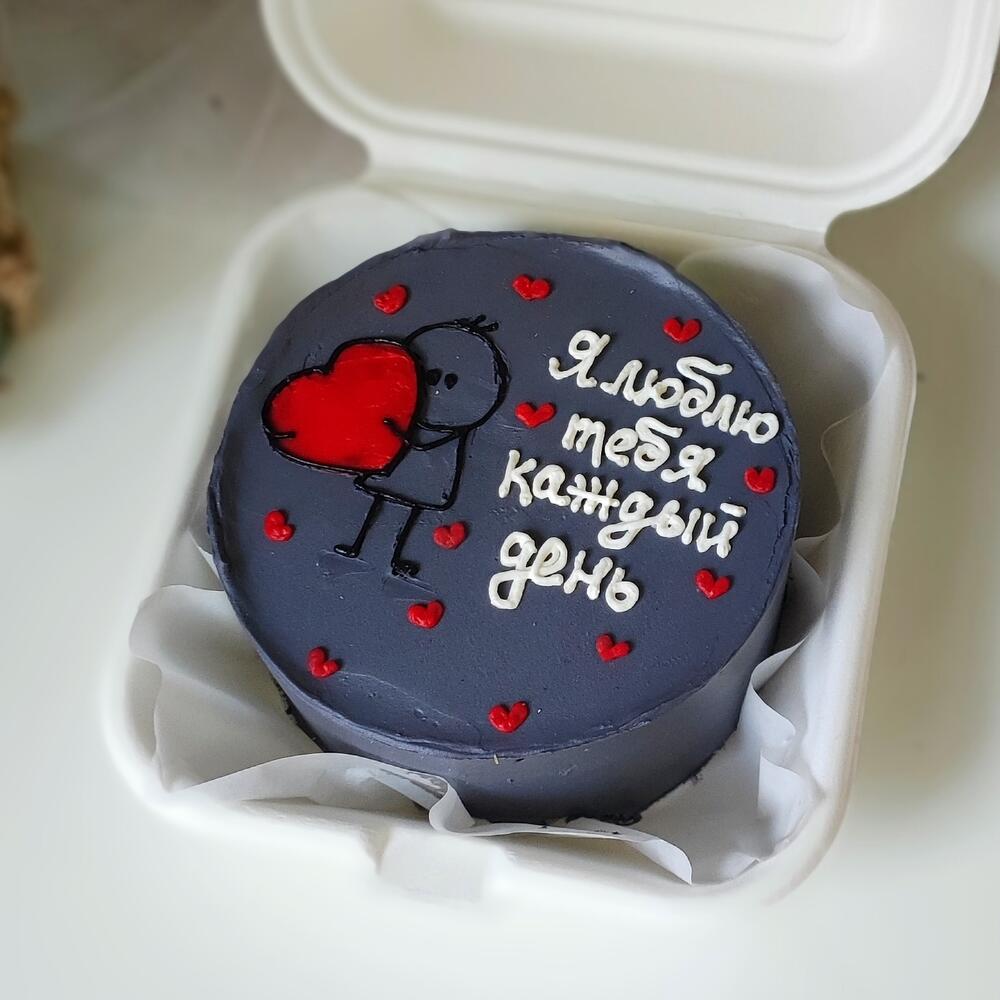 Бенто торт, люблю тебя на 14февраоя