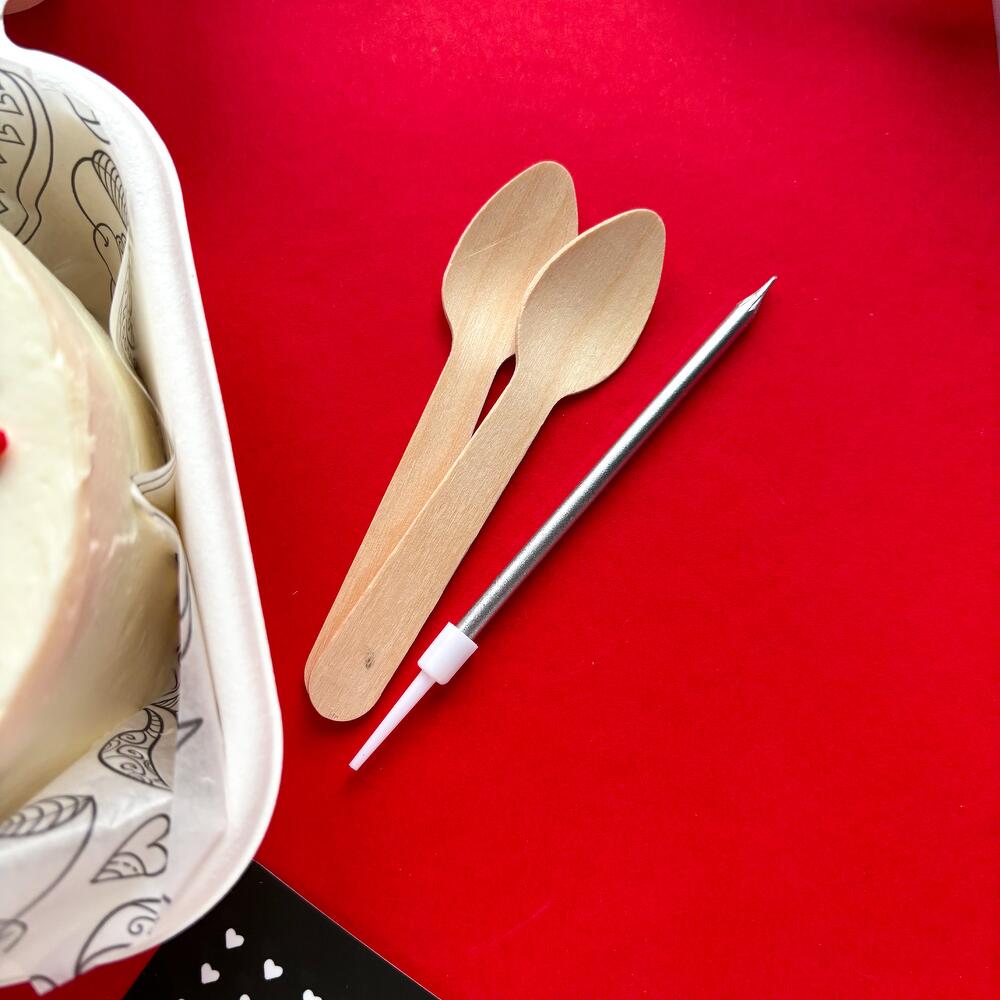 Бенто торт «люблю тебя» на годовщину 14 февраля мужу/жене с сердечками