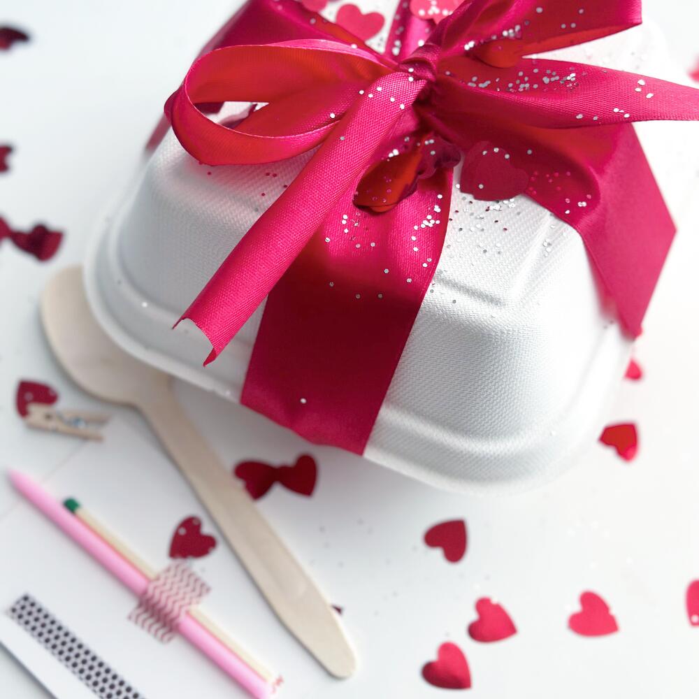 Бенто торт «люблю тебя» шоколадный мишка с сердцем