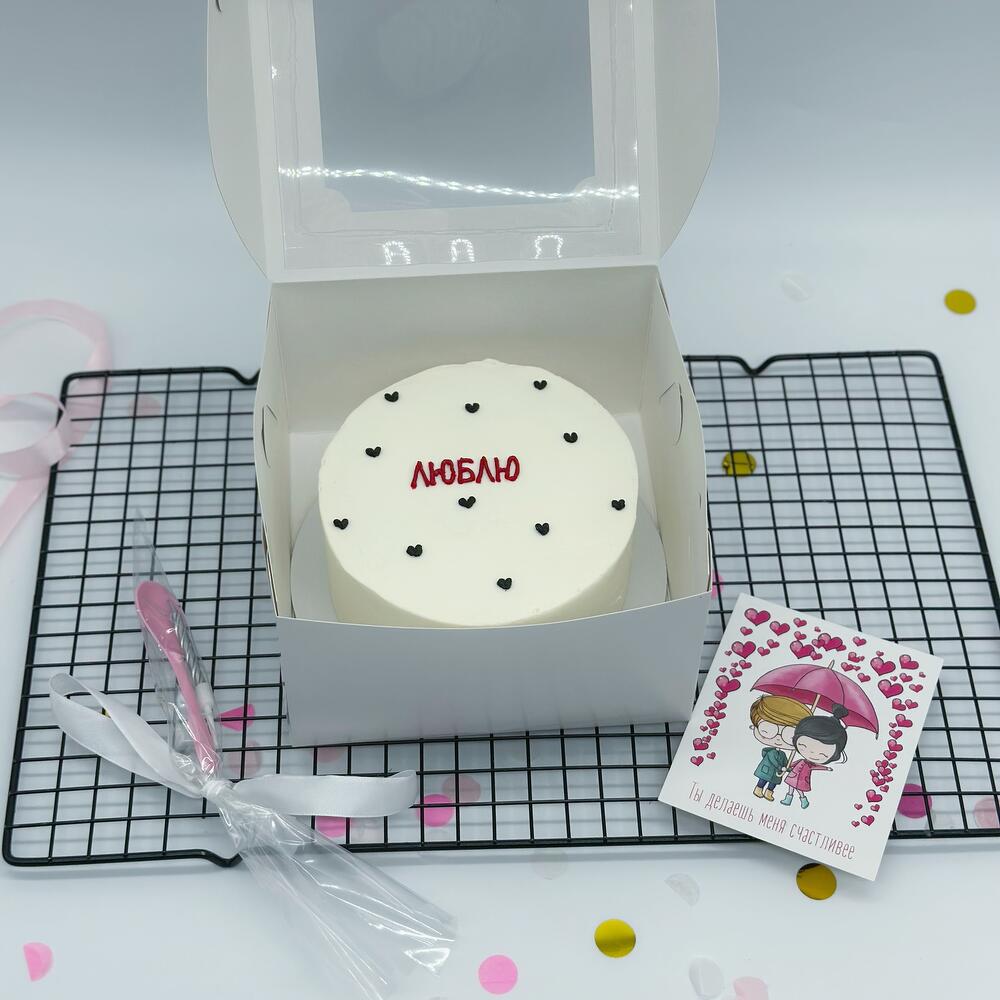 Бенто торт «Люблю» в подарок второй половинке