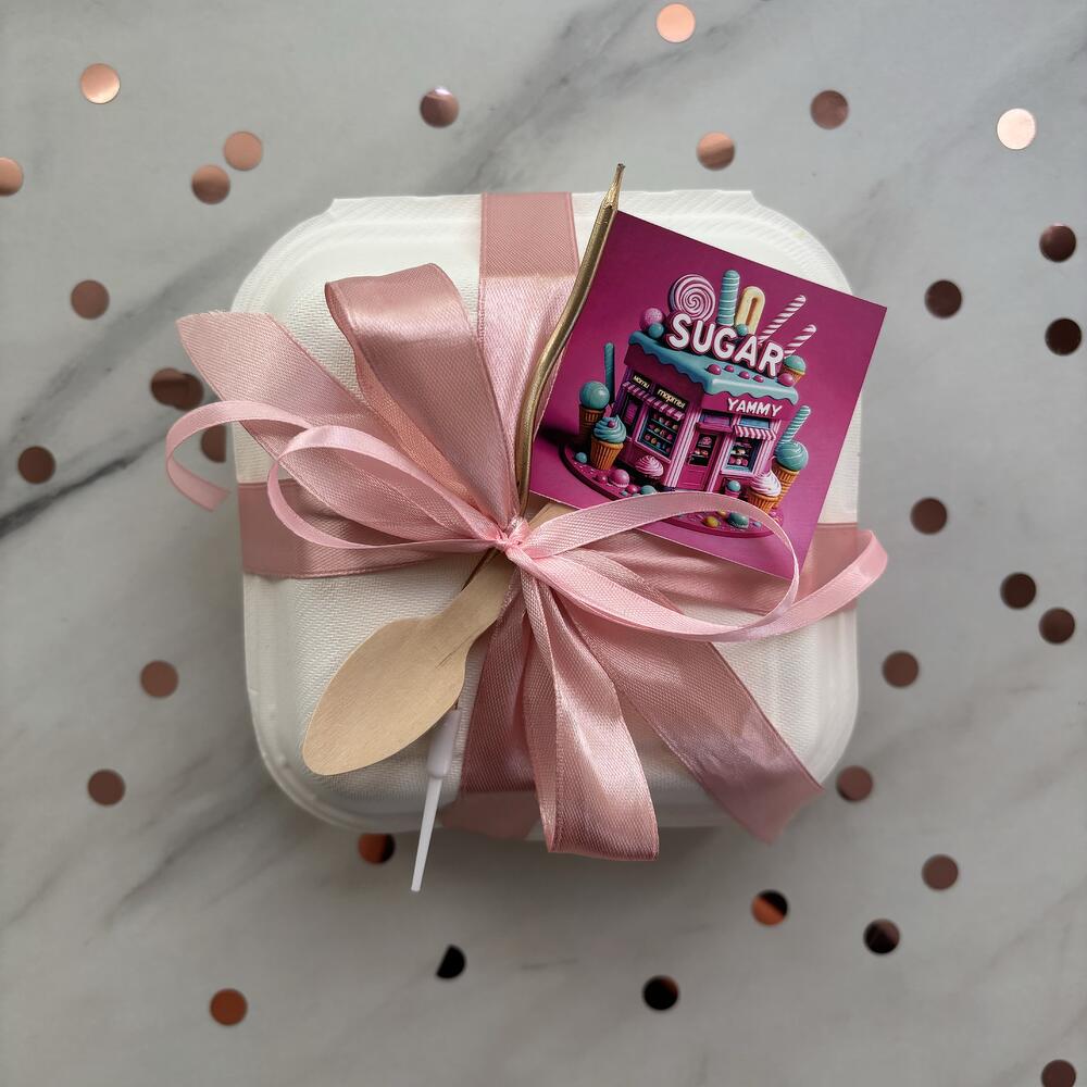 Бенто торт люблю в стиле ламбет с бантиками