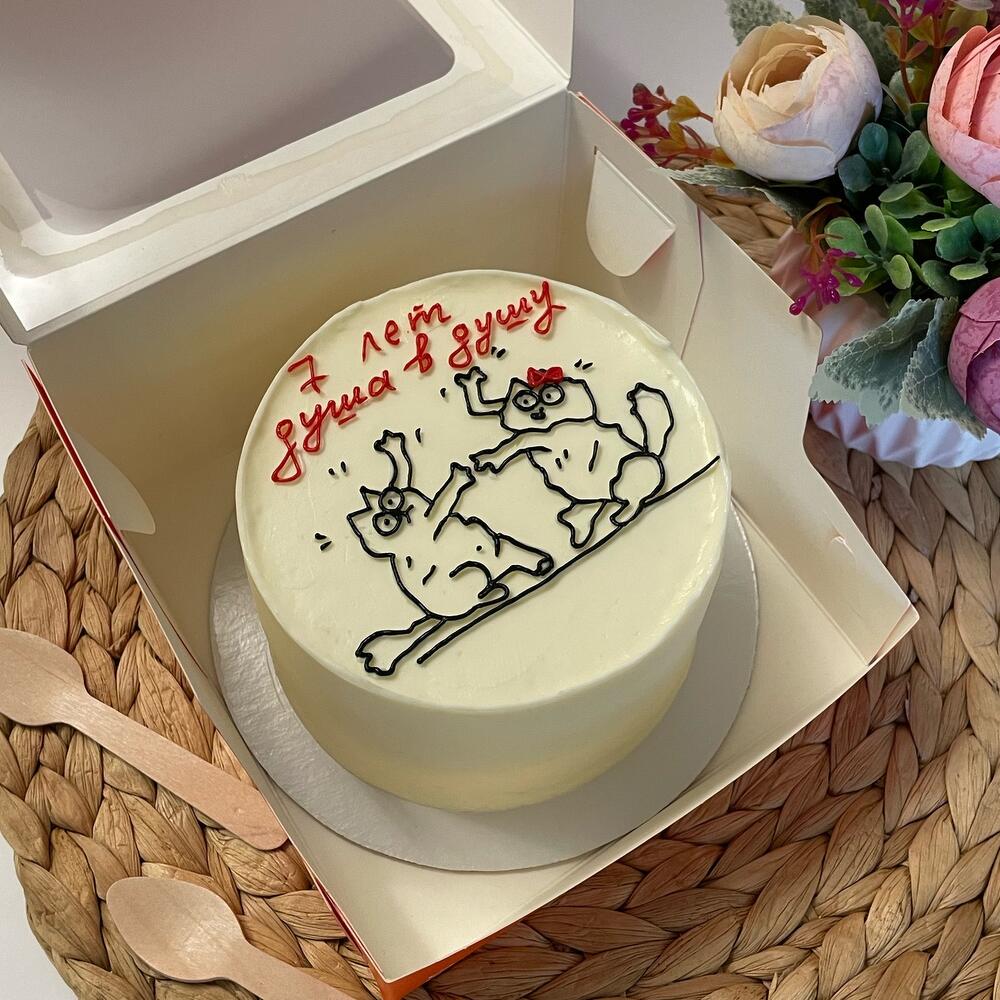 Бенто торт М, 650гр Душа в душу