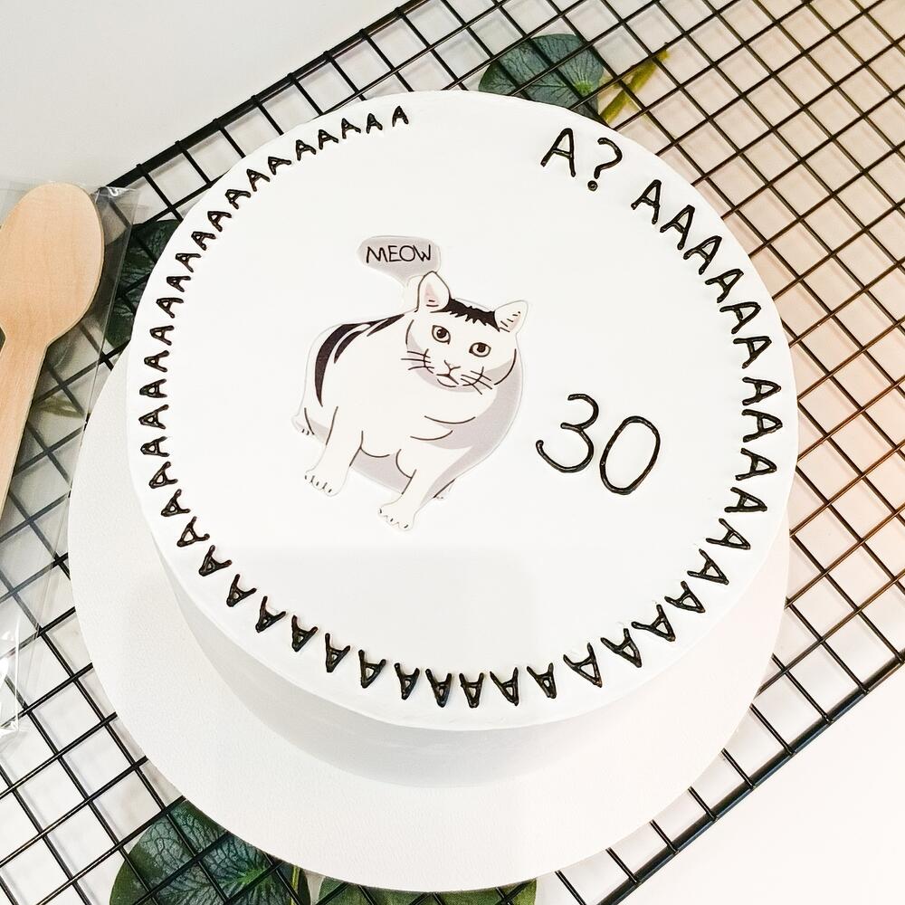 Бенто торт Maks 1000 гр. Смешная надпись с котом