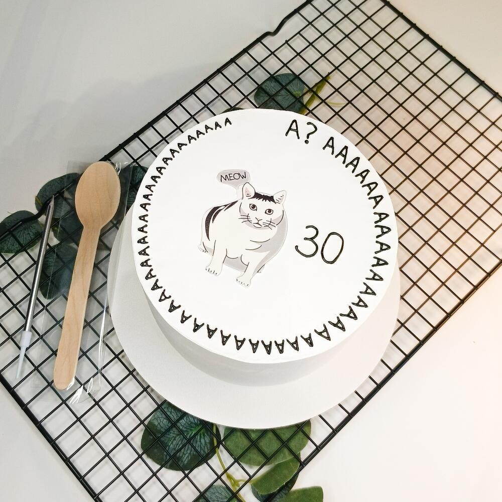 Бенто торт Maks 1000 гр. Смешная надпись с котом