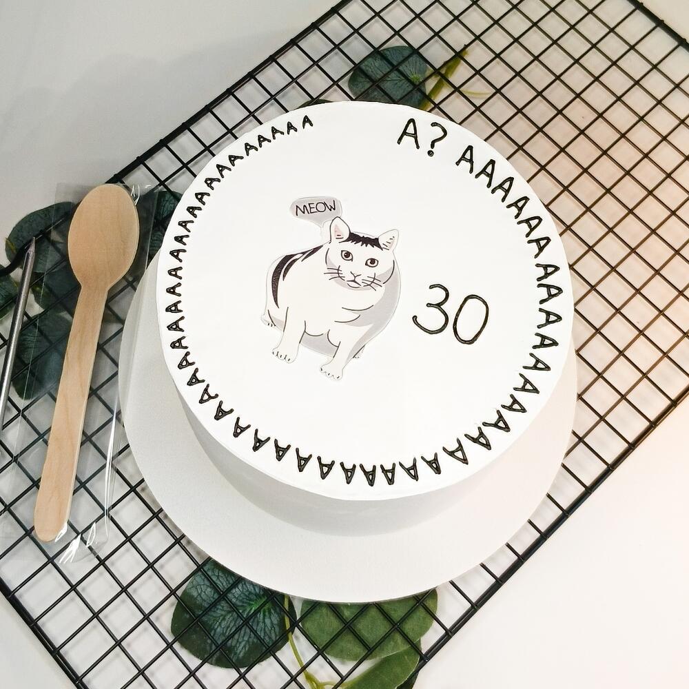 Бенто торт Maks 1000 гр. Смешная надпись с котом