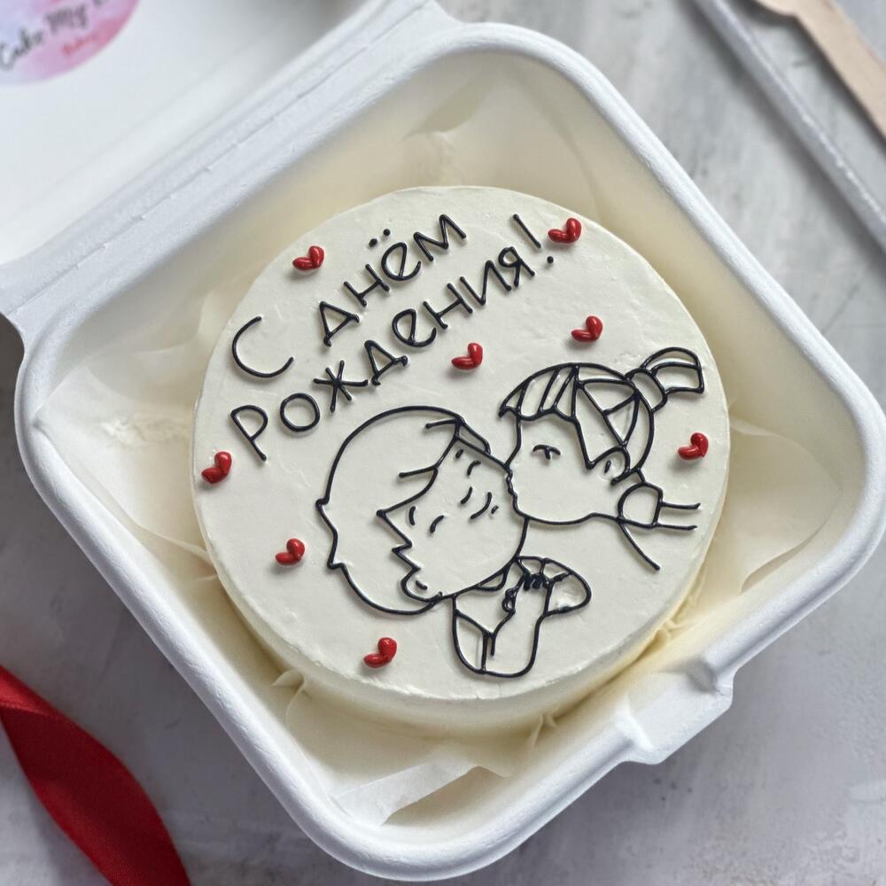 Бенто торт «мальчик и девочка» в подарок на день рождения