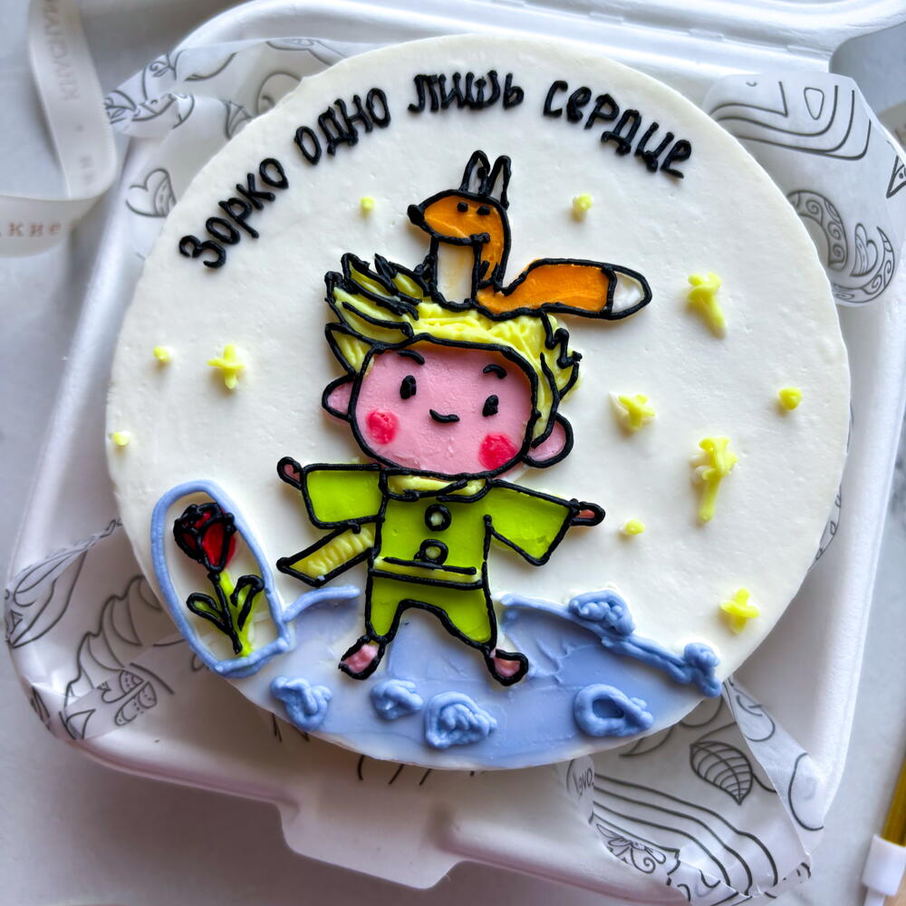 Бенто торт "маленький принц" подруге, другу, девушке, любимой, любимому, сестре коллеге на день рождения, годовщину