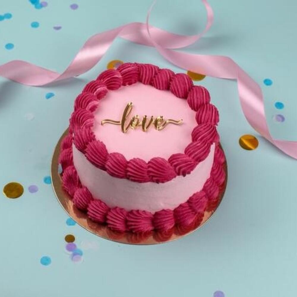 Бенто-торт Малиновые рюши