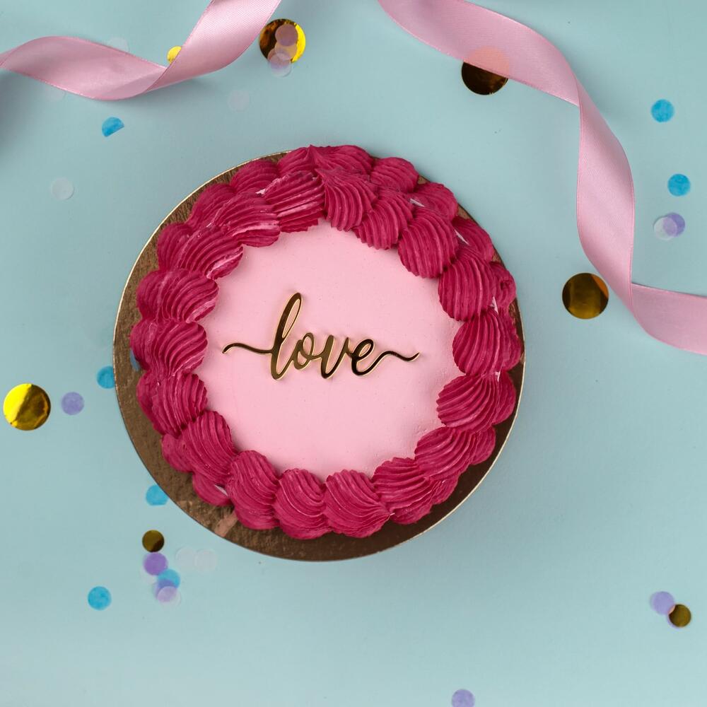 Бенто-торт Малиновые рюши 800 г