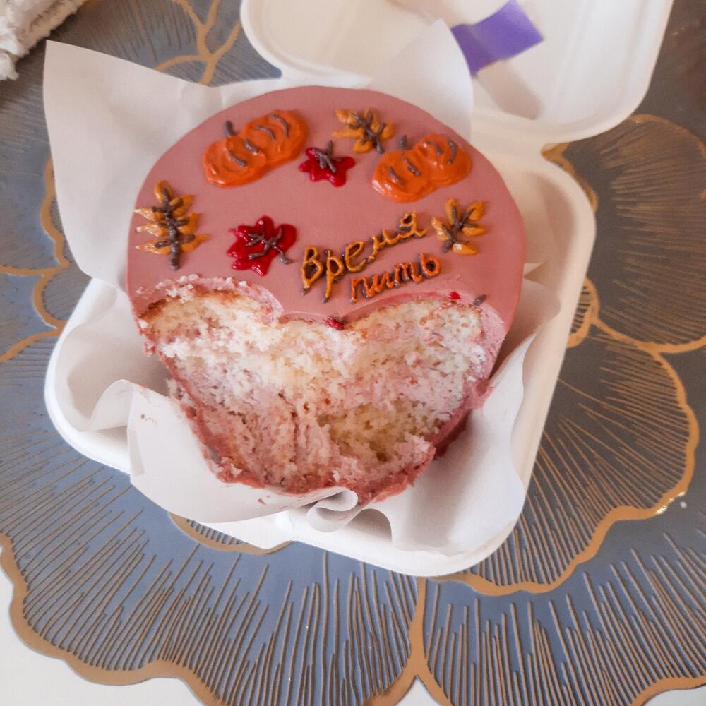 Бенто торт "Малиновый лимонад"