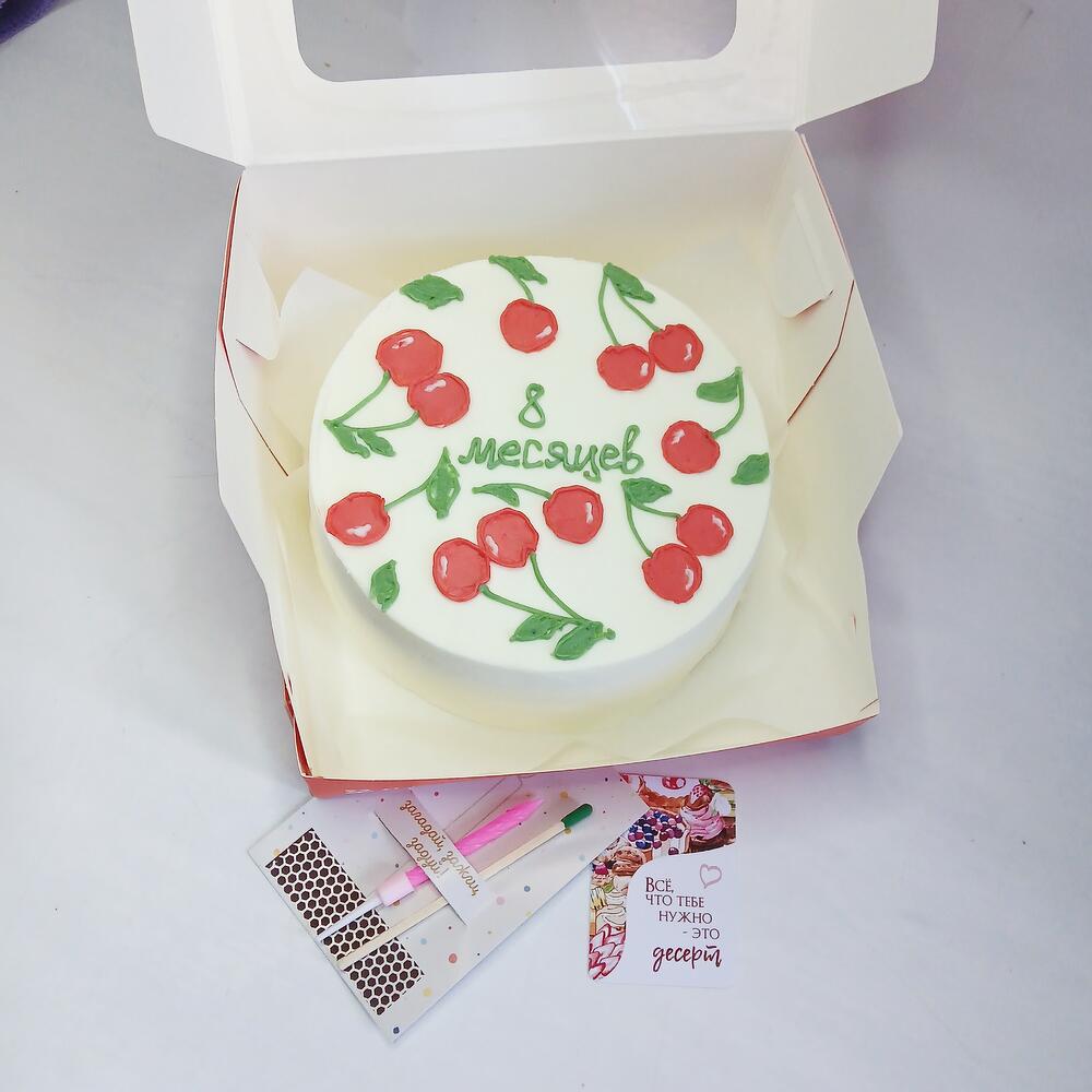 Бенто торт малышу, с вишенкой